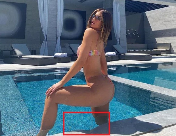Kylie Jenner era a mão no Photoshop (Foto: Reprodução/Instagram)