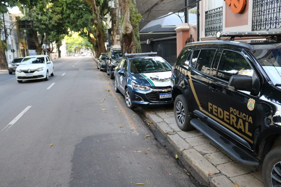 PF cumpre mandados em Belém na operação Euterpe. — Foto: Reprodução / PF-PA