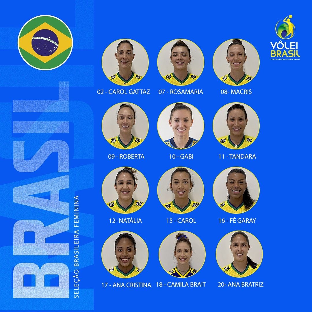 Seleção Feminina de Vôlei que representará o Brasil nas Olimpíadas (Foto: Reprodução / Instagram)