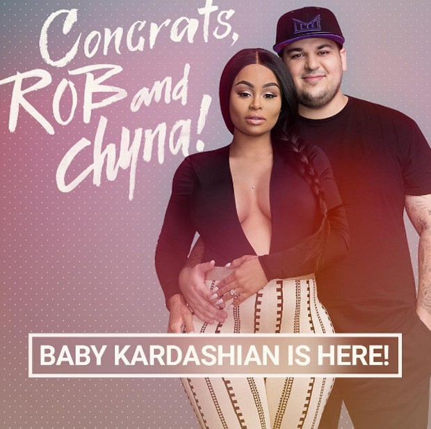 Post dá os parabéns a Rob e Chyna e deseja boas vindas à Dream (Foto: Reprodução/Instagram)