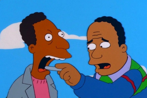 Os personagens Carlton Carlson e Dr. Julius M. Hibbert de Os Simpsons (Foto: Reprodução)