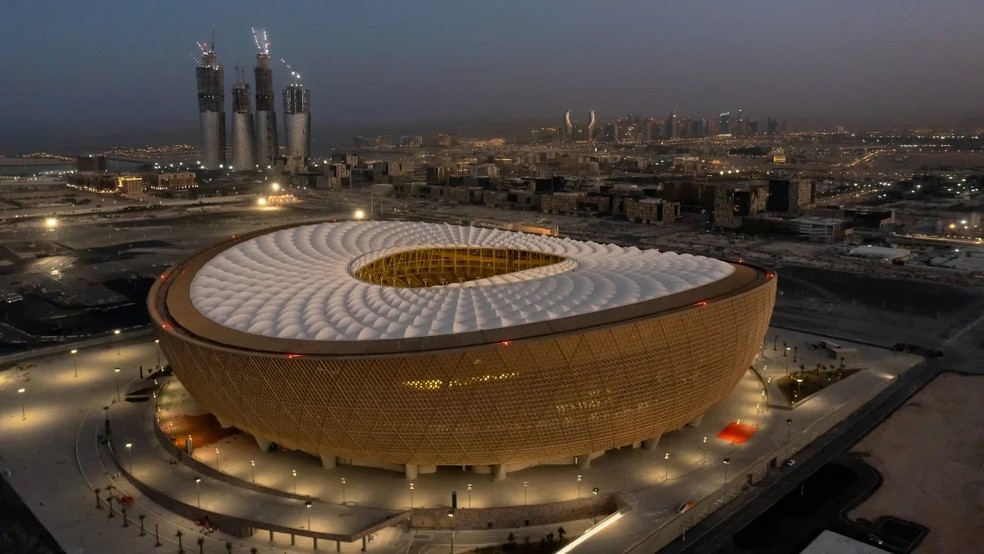 Estádio Lusail, palco da final da Copa do Mundo do Catar de 2022 — Foto: Divulgação/@roadto2022