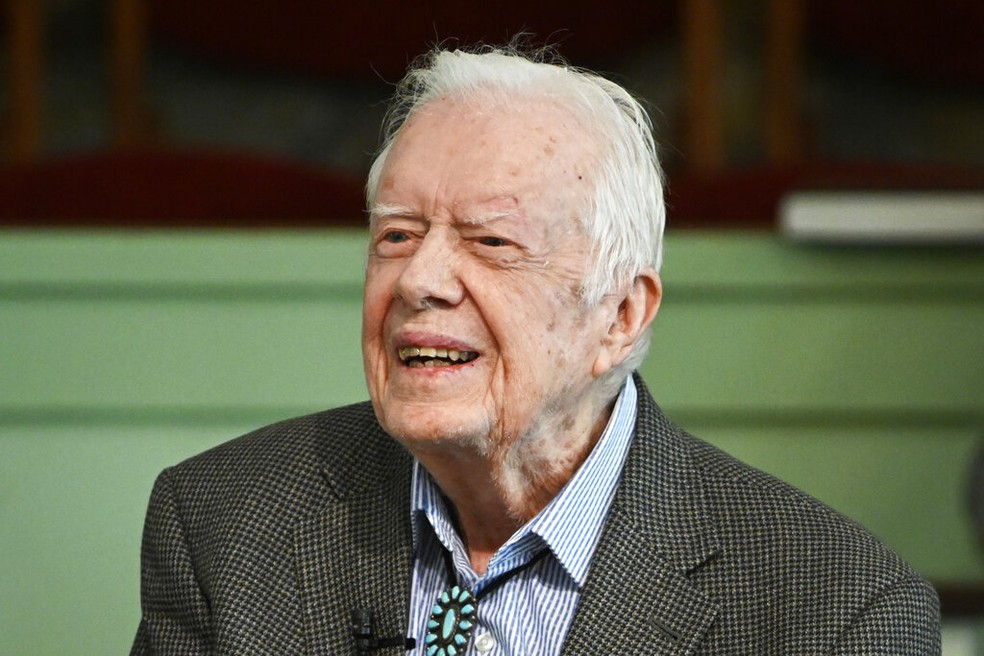 Imagem de Jimmy Carter, ex-presidente dos EUA, em 3 de novembro de 2019 — Foto: John Amis/AP