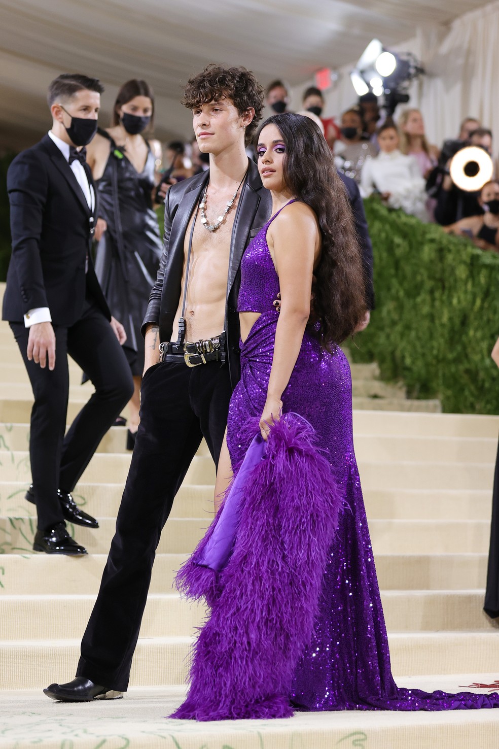 Shawn Mendes e Camila Cabello no Met Gala 2021 — Foto: Mike Coppola/Getty Images