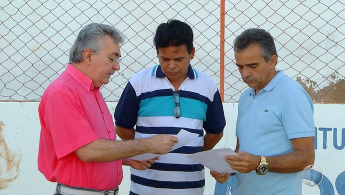Dirigentes de Potiguar e Baraúnas - Nogueirão (Foto: Reprodução/ Inter TV Cabugi)