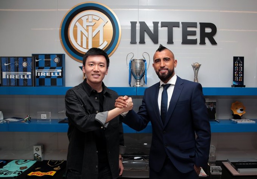 Vidal é a nova fera da Inter — Foto: Twitter / Internazionale
