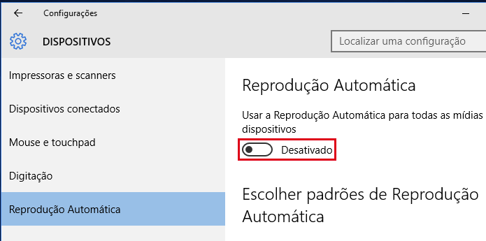 Desativando a reprodução automática do Windows 10 (Foto: Reprodução/Edivaldo Brito)