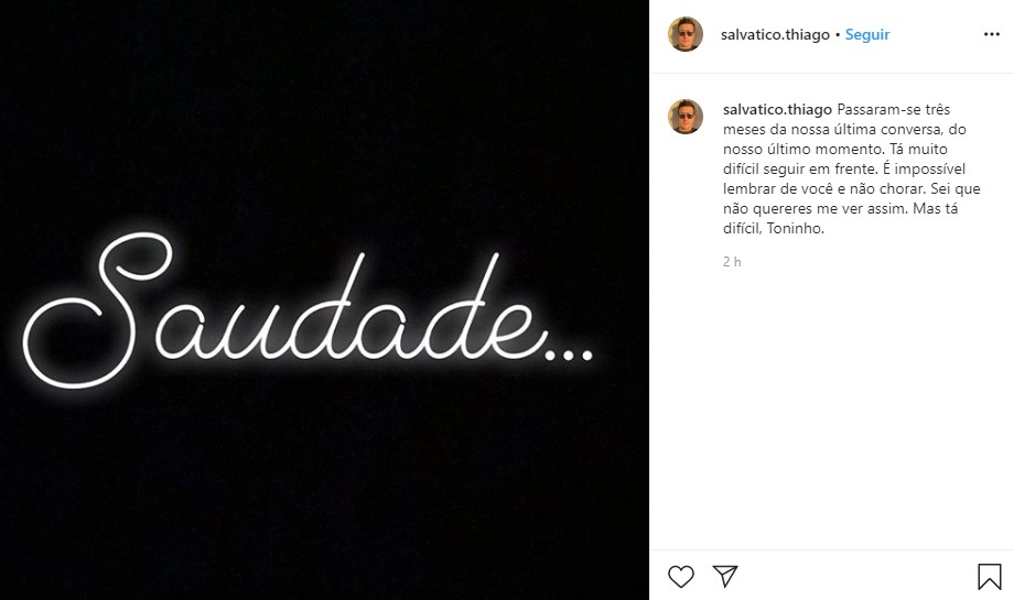 Post de Thiago Salvático (Foto: Reprodução / Instagram)