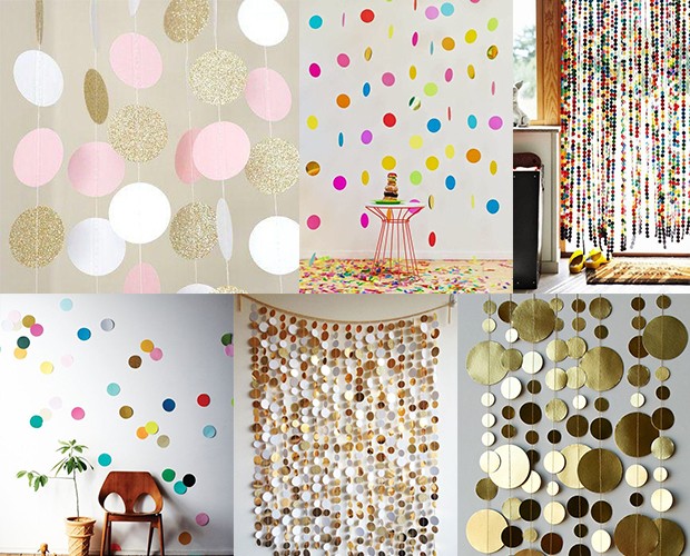 Confetes podem trazer um visual diferente para a casa (Foto: Reprodução/Pinterest)
