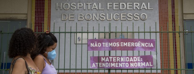Na foto, o Hospital Geral de Bonsucesso, que não tem mais atendimento de emergência desde que pegou fogo nas dependências do prédio, em outubro de 2020.  — Foto: Márcia Foletto