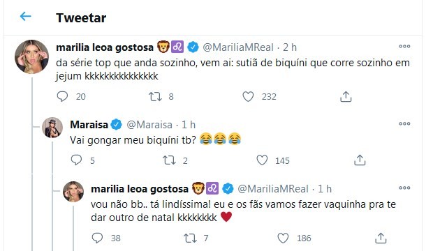 Maraisa e Marilia Mendonça trocam mensagens (Foto: Reprodução/Twitter)