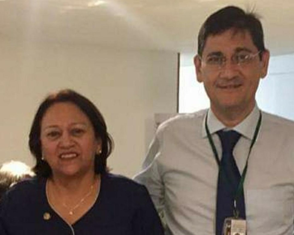 Fátima Bezerra e Pedro Lopes, que será controlador geral do estado — Foto: Divulgação