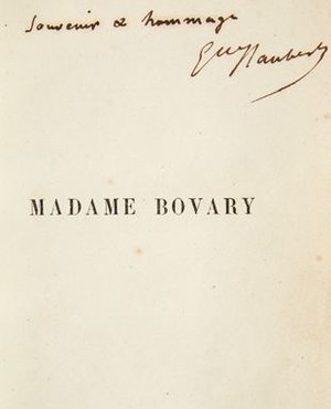 Edição de 'Madame Bovary' com dedicatória a Victor Hugo (Foto: Divulgação)