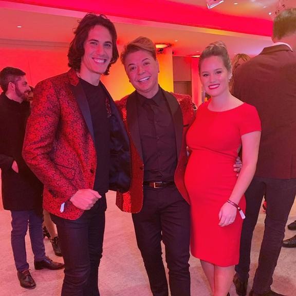 Edinson Cavani, David Brazil e Jocelyn Burgardt (Foto: Reprodução/Instagram) Edinson Cavani, David Brazil e Jocelyn Burgardt (Foto: Reprodução/Instagram)