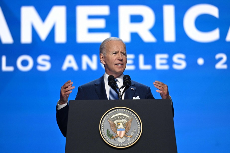 Presidente dos EUA, Joe Biden, na abertura da Cúpula das Américas, em Los Angeles