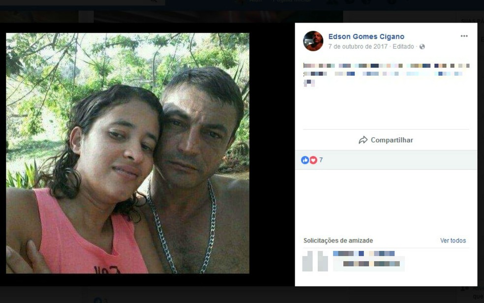 Vítima foi morta por ciúme em Tanhaçu, no sudoeste da Bahia (Foto: Reprodução/Facebook)