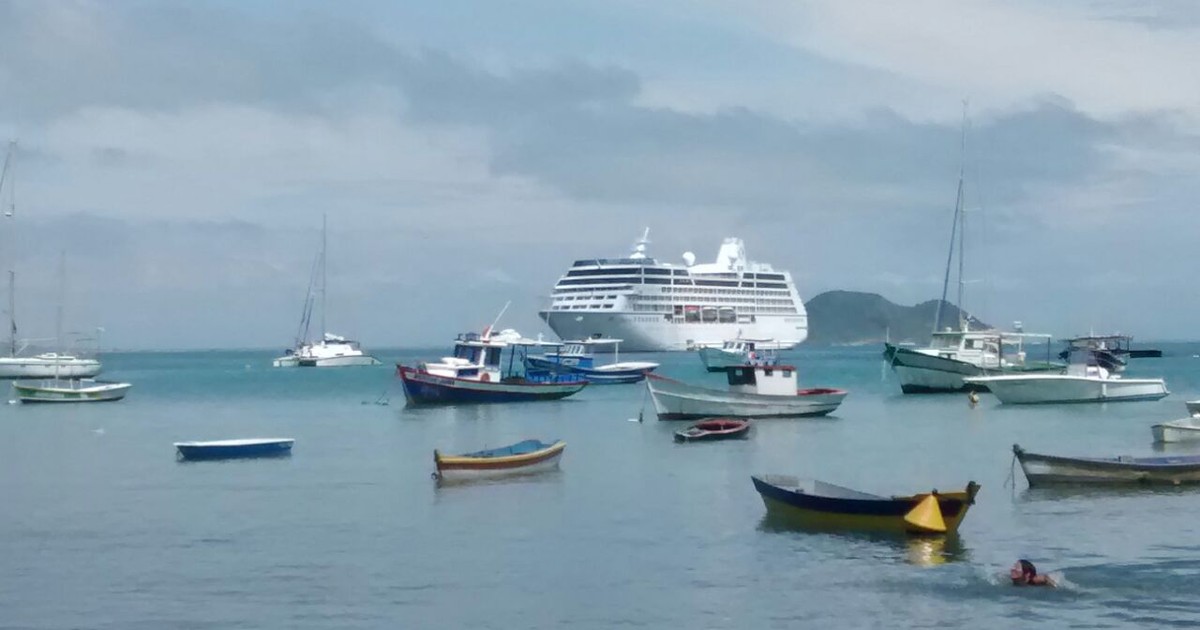 Começa neste domingo a temporada de transatlânticos em Búzios, no RJ, Região dos Lagos