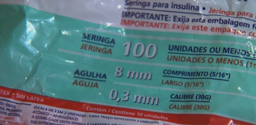 embalagemseringa - Com falta de seringa, diabéticos estão sendo orientados a 'reutilizar' material