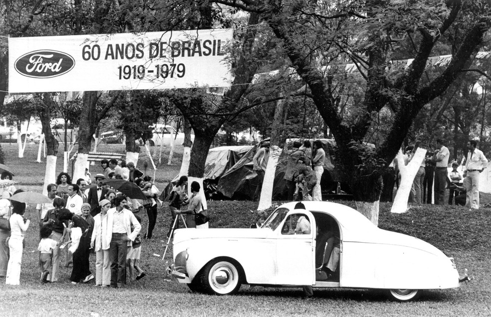Ford Motors do Brasil comemora 60 anos no país, em agosto de 1979 — Foto: Osvaldo Luiz/Estadão Conteúdo/Arquivo