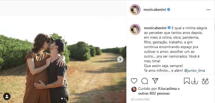 Junior Lima e Monica Benini (Foto: Reprodução/Instagram)