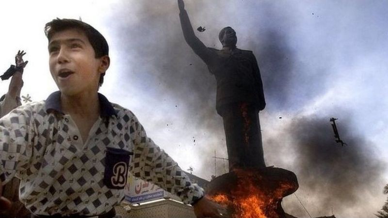 Estados Unidos invadiram o Iraque para derrubar o regime de Saddam Hussein, que passou quase 30 anos no poder (Foto: Getty Images via BBC News)
