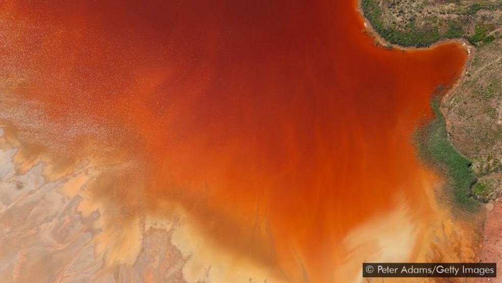 Área de mineração do Rio Tinto, na província de Huelva, na Espanha. — Foto: Getty Images via BBC