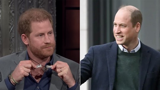 Príncipe Harry mostra colar que príncipe William quebrou em briga 