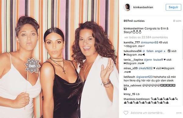 Kim Kardashian e amigas (Foto: Instagram)