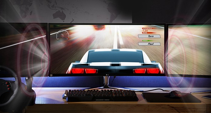 Monitor LG Curvo UltraWide (34UC97) é ideal para gamers ou editores de vídeo (Foto: Divulgação/LG)