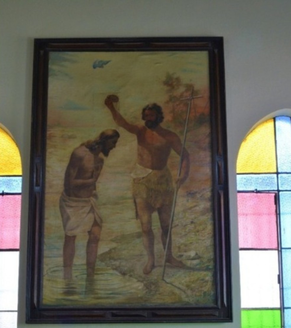 Obra de arte de Ruth Machado é furtada da Paróquia Nossa Senhora da Conceição, em Barreirinhas — Foto: Divulgação