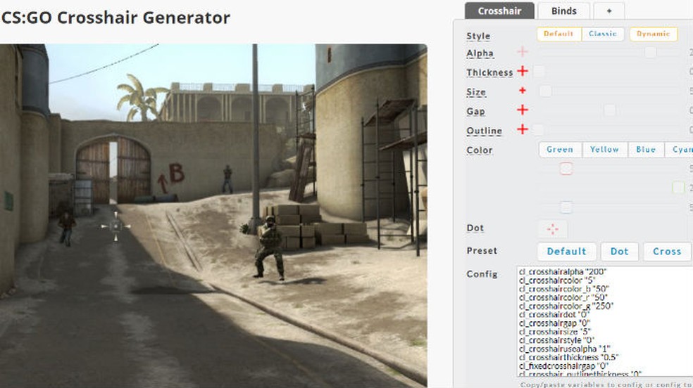 CS:GO: como criar mira personalizada com gerador | Jogos de ação | TechTudo