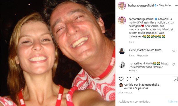 Bárbara Borges lamenta morte de Eduardo Galvão (Foto: Reprodução/Instagram)