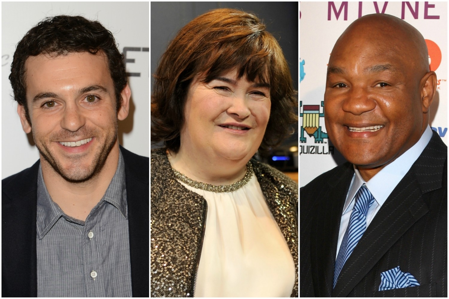 Fred Savage, Susan Boyle e George Foreman. (Foto: Getty Images)