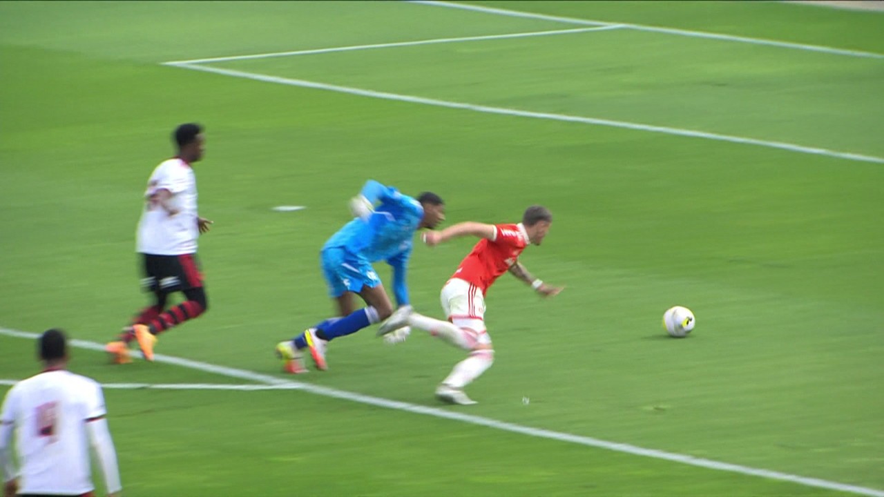 Os gols de Internacional 1 x 1 Flamengo, pelas quartas de final do Campeonato Brasileiro Sub-20