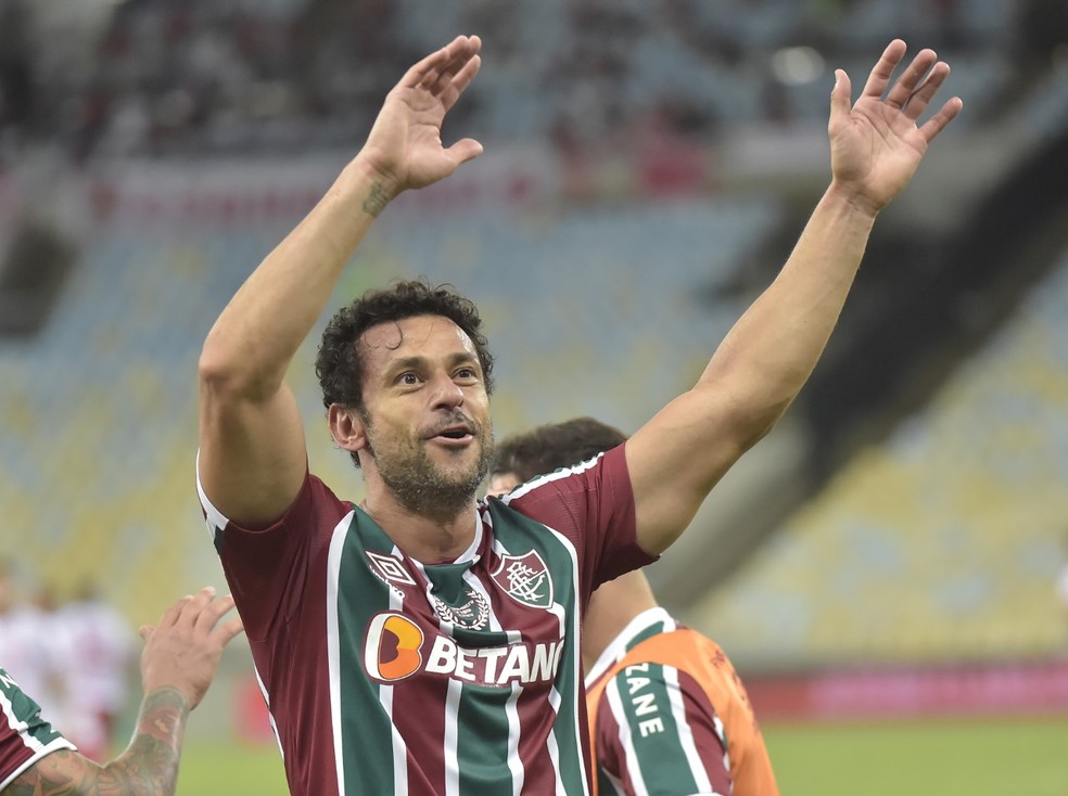 Fred em jogo contra o Vila Nova — Foto: ANDRÉ DURÃO