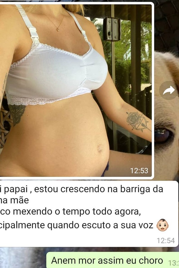 Lucas Lucco postou foto da esposa grávida (Foto: Instagram/Reprodução)