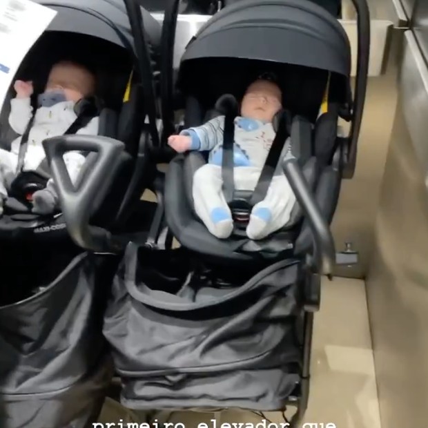 Isa Scherer leva os gêmeos para fazer exames (Foto: Reprodução/Instagram Isa Scherer)