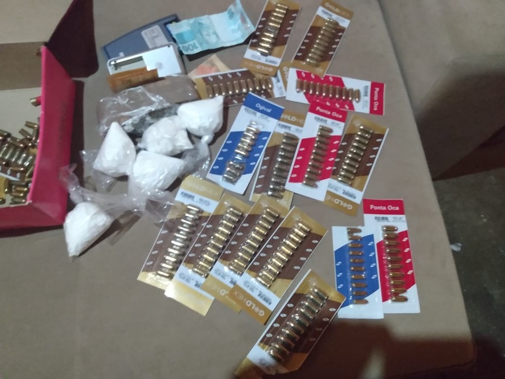 Munição encontrada na Zona Sul  — Foto: Divulgação/PM