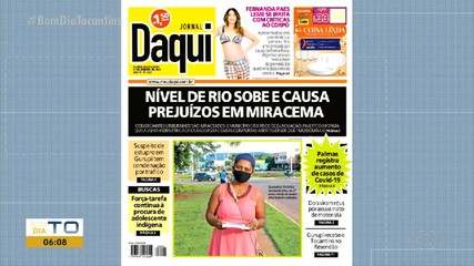 Cheia de rio em Miracema é destaque no Jornal Daqui