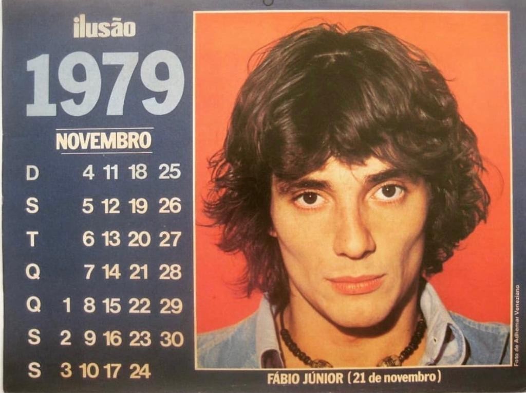 Fábio Jr. posta calendário de 1979, quando tinha 26 anos (Foto: Reprodução/Instagram)