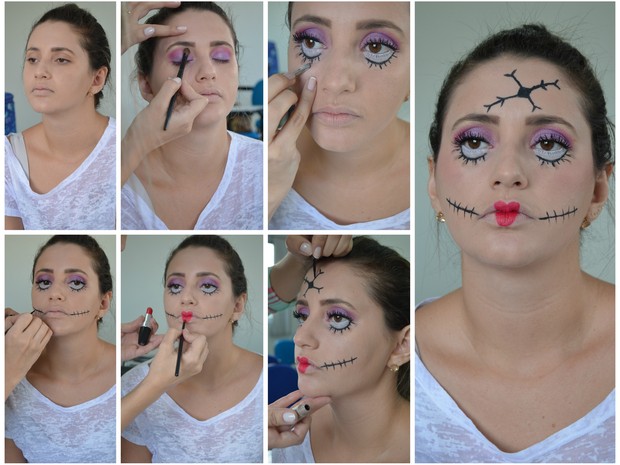 Tutorial de maquiagem pro halloween: boneca de porcelana. Vocês gostar