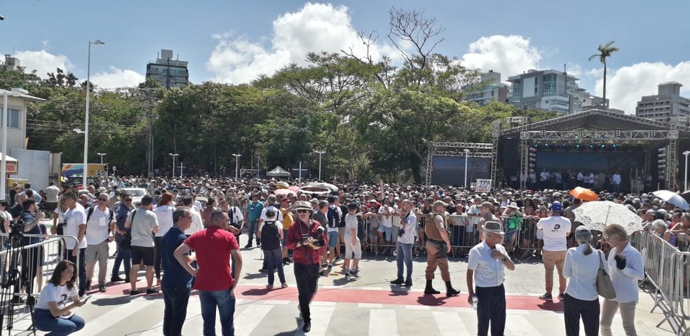 Antes da abertura da ponte em Florianópolis — Foto: Odemar Andrade/ NSC TV