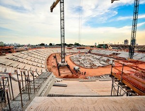 Arena da Amazônia está com 45% da obra concluída (Foto: Divulgação)