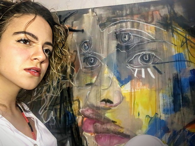 Pally Siqueira se dedica às artes plásticas (Foto: João Cotta/TV Globo)