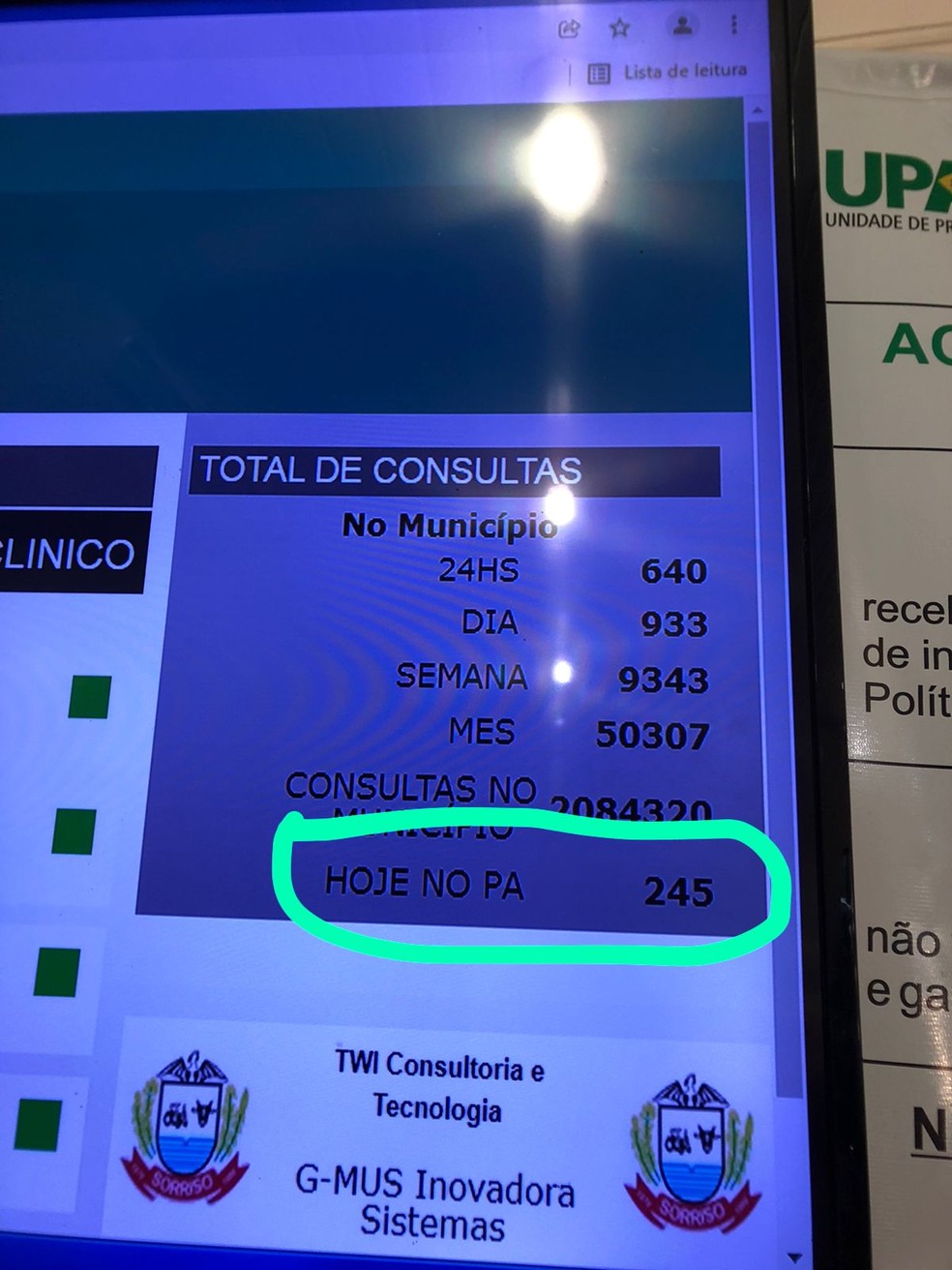 Número de pacientes dobrou e secretaria cita surto — Foto: Lian Lucas/Centro América FM