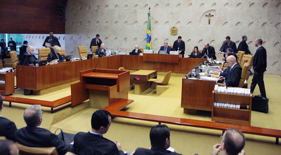 Ministros do STF no plenÃ¡rio do tribunal â€” Foto: Carlos Moura/SCO/STF