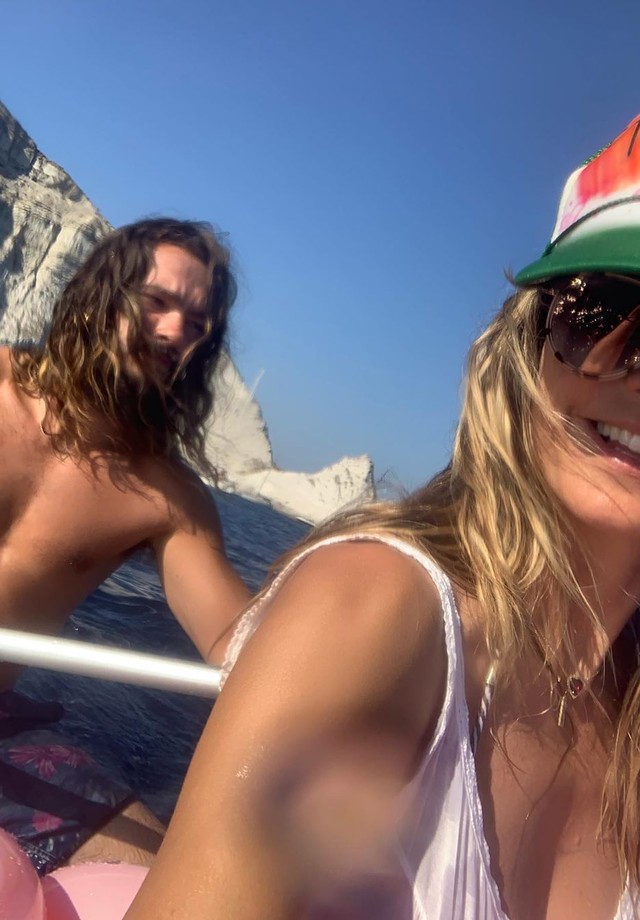 Heidi Klum e Tom Kaulitz na lua de mel (Foto: Reprodução/Instagram)