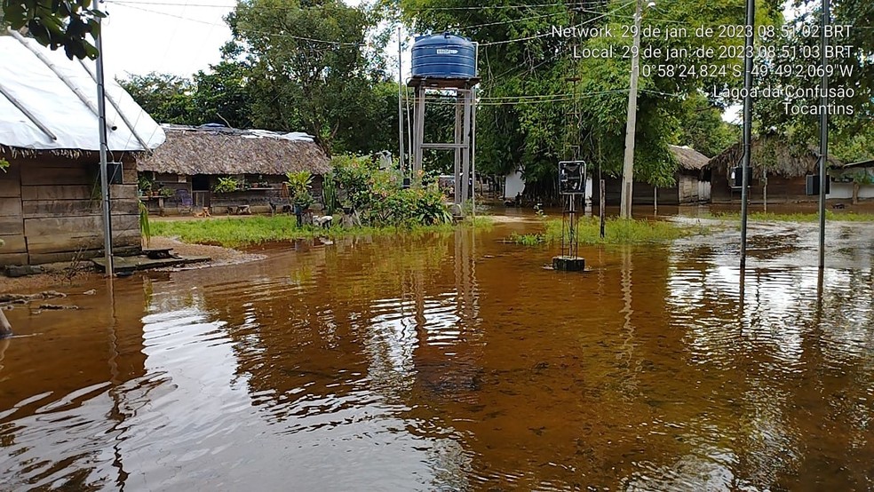 Povos indígenas sofrem com as enchentes no Tocantins — Foto: Divulgação