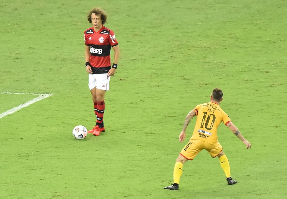 Flamengo x Barcelona: David Luiz &mdash; Foto: Andr&eacute; Dur&atilde;o