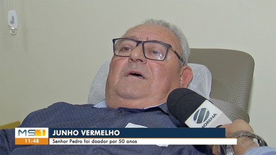 Aposentado que doou sangue por 50 anos faz sua última doação em Campo Grande: 'Dever cumprido'